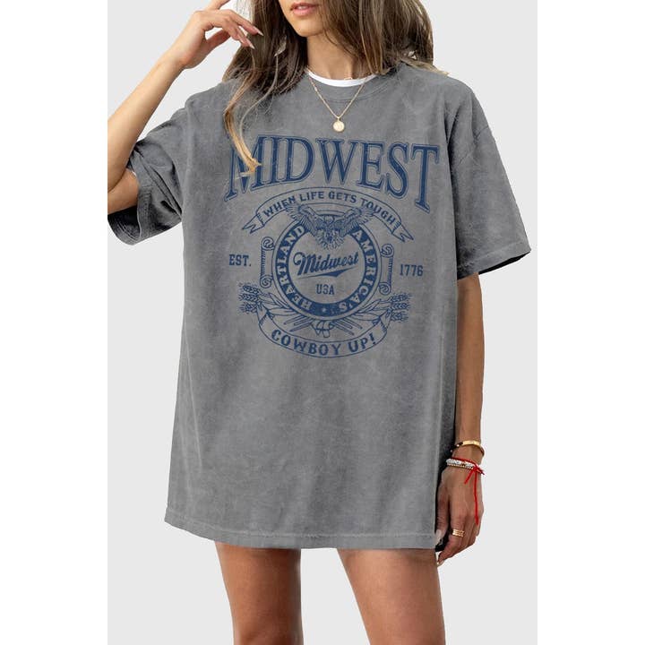 MIDWEST OVERSIZED MINERAL GRAPHIC TEE for wholesale by HRTandLUV
