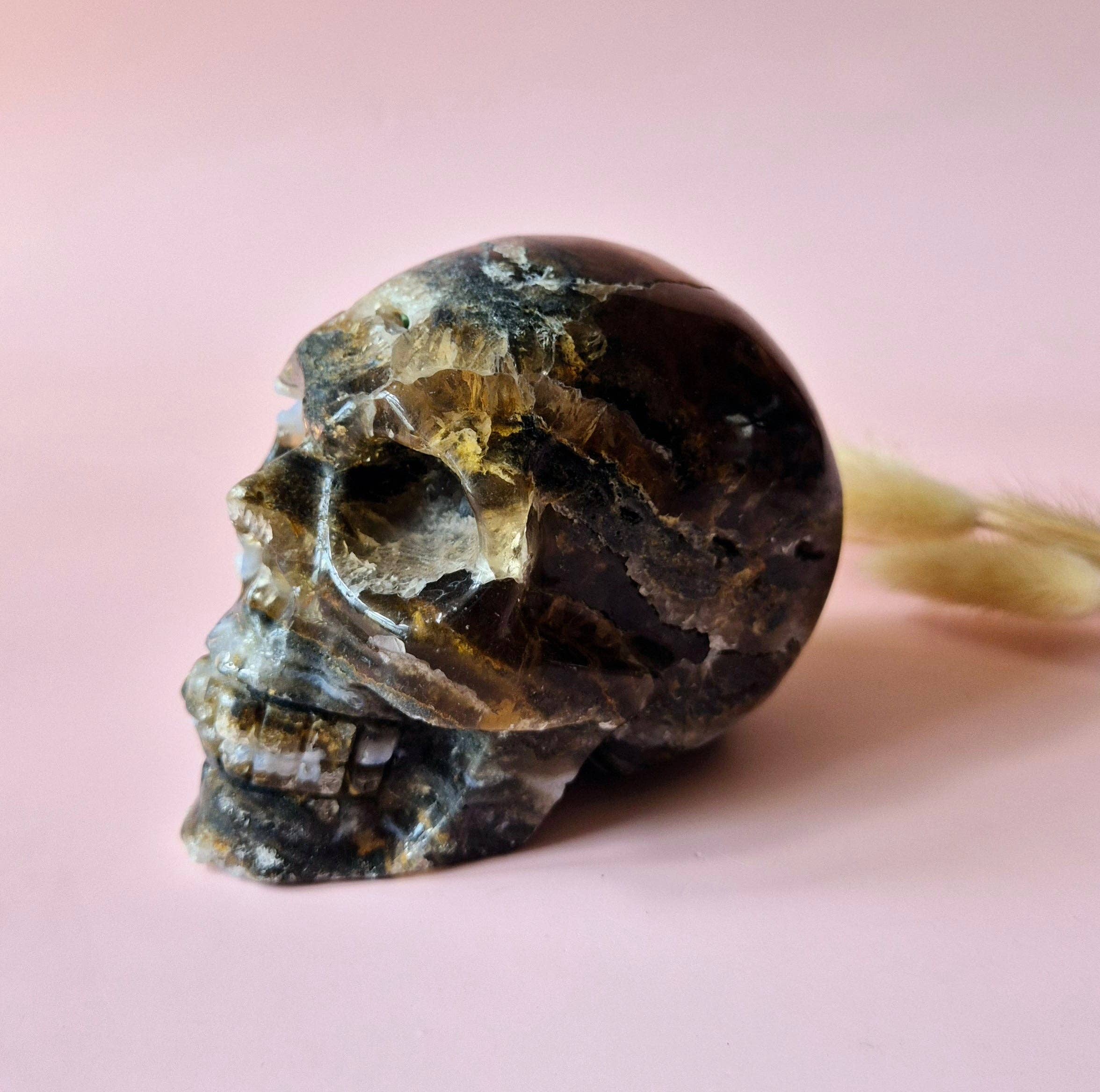 Moonlight Gemstones - Wholesale Spiritual Stone/Crystal - XXL Gemstone Druzy Skull Fluorite Skull - #3 926 grams0