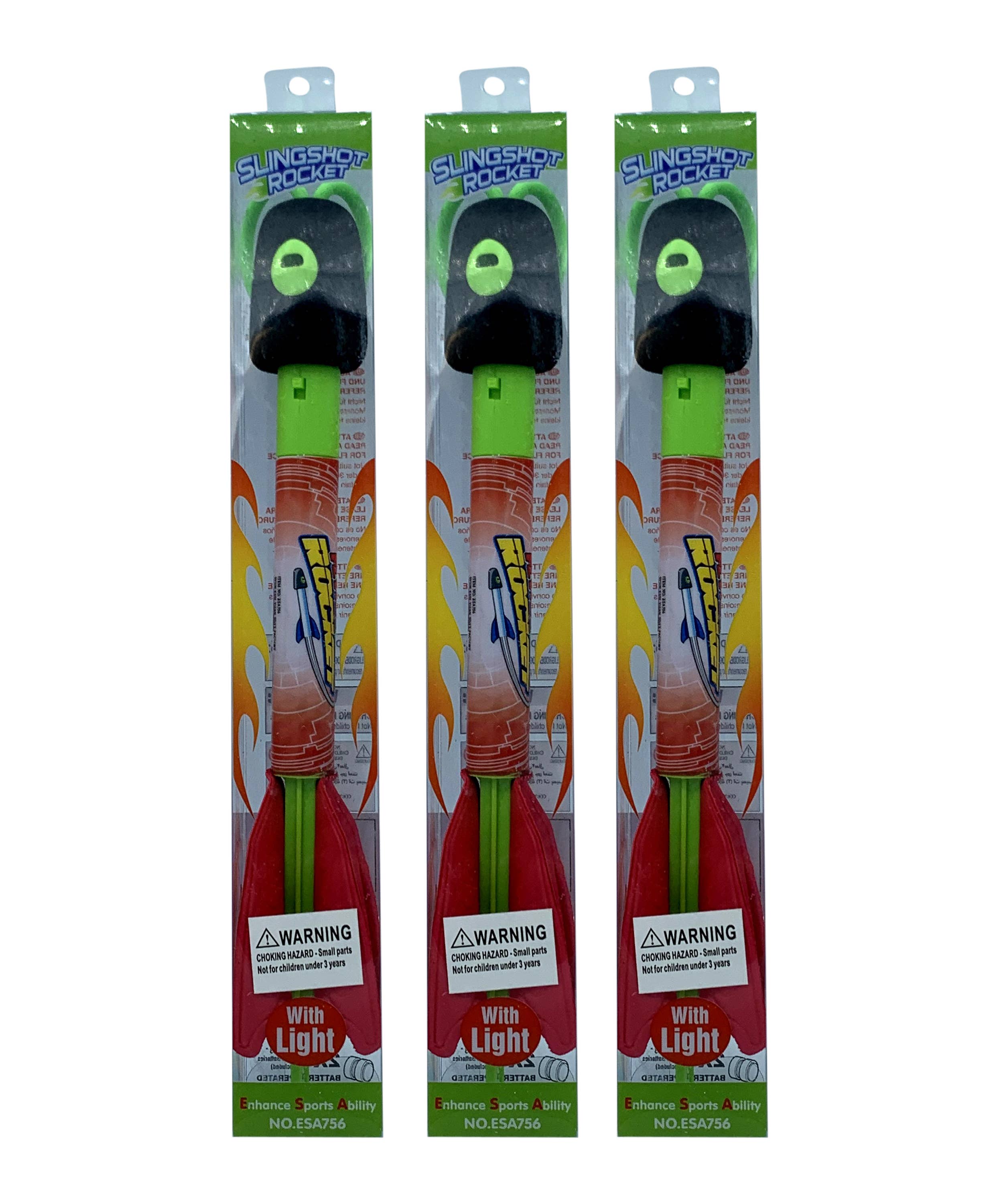 K & S WHOLESALE INC - Wholesale Toy Set - Kids - Sling Shot Rocket LED Whistle Noise 24CT Counter Display2