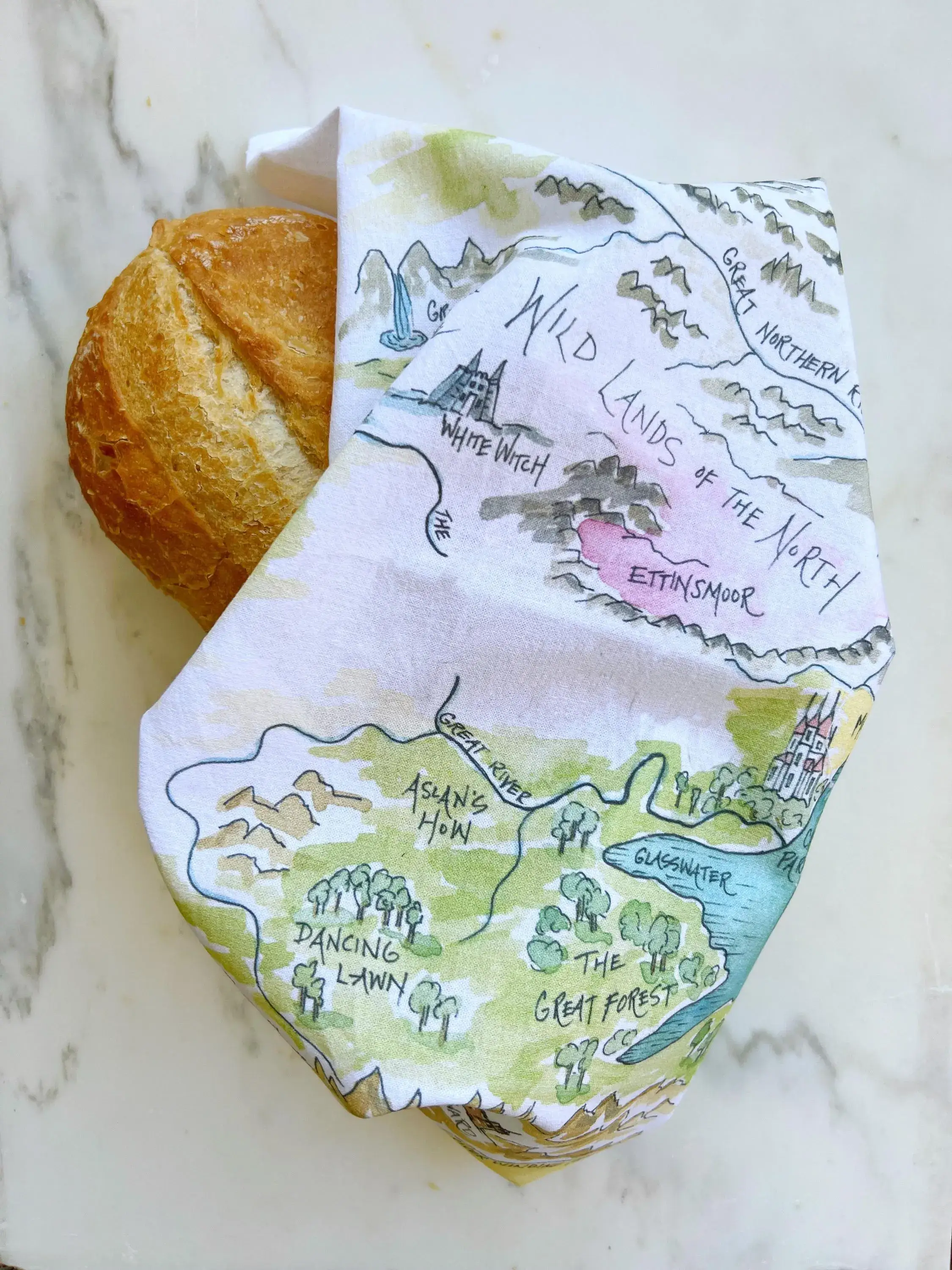 Elizabeth Wade Studio - Wholesale Tea Towel - Aslan Tea Towel3