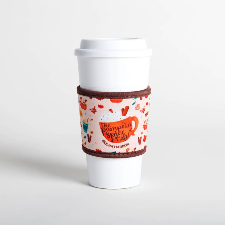 Pumpkin Spice Café Drink Sleeve | Dream Harbor for wholesale by Kingdom of Threads