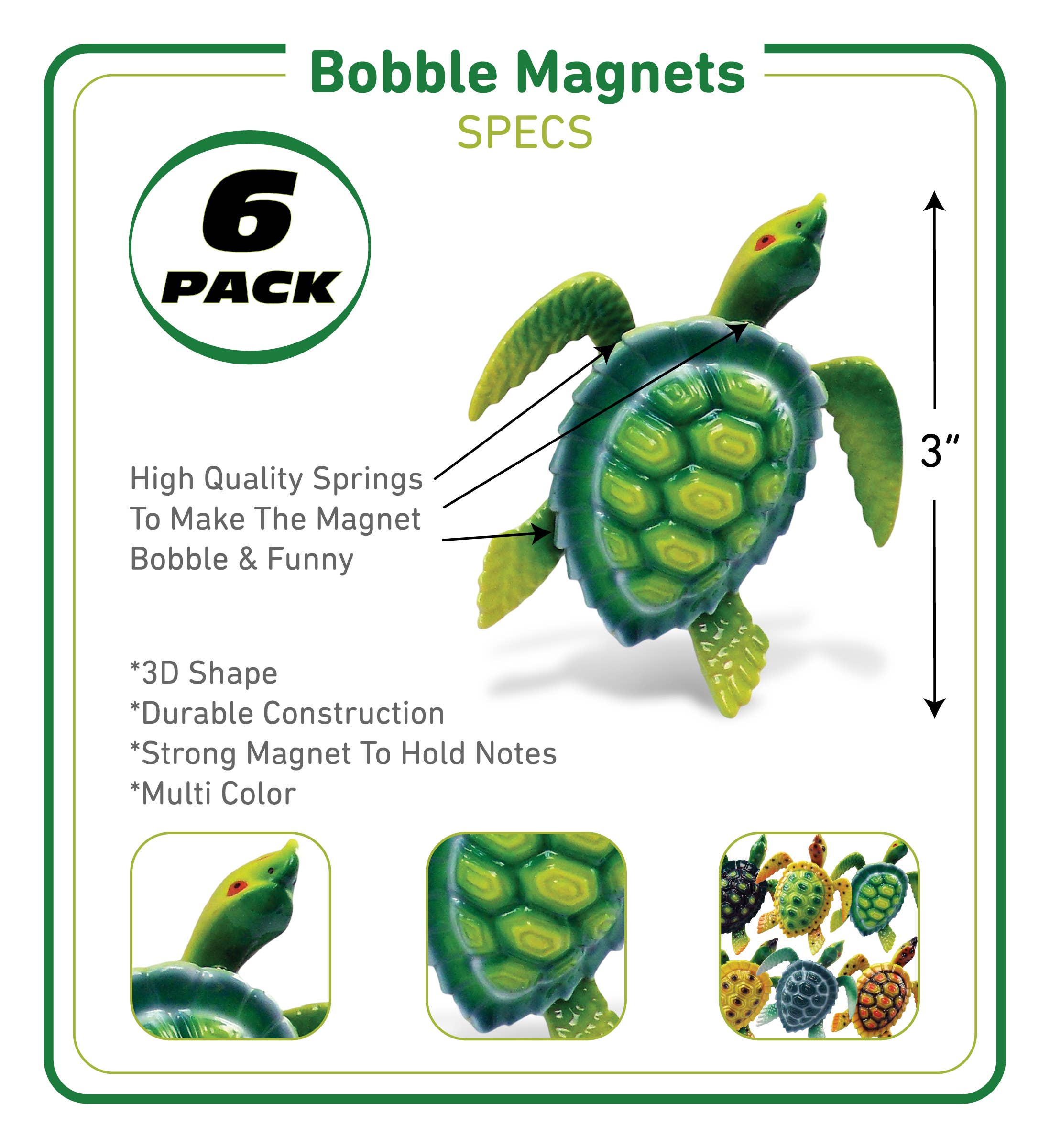 Cota Global - Wholesale Magnet - Bobble Magnet - Reef Sea-Turtle1