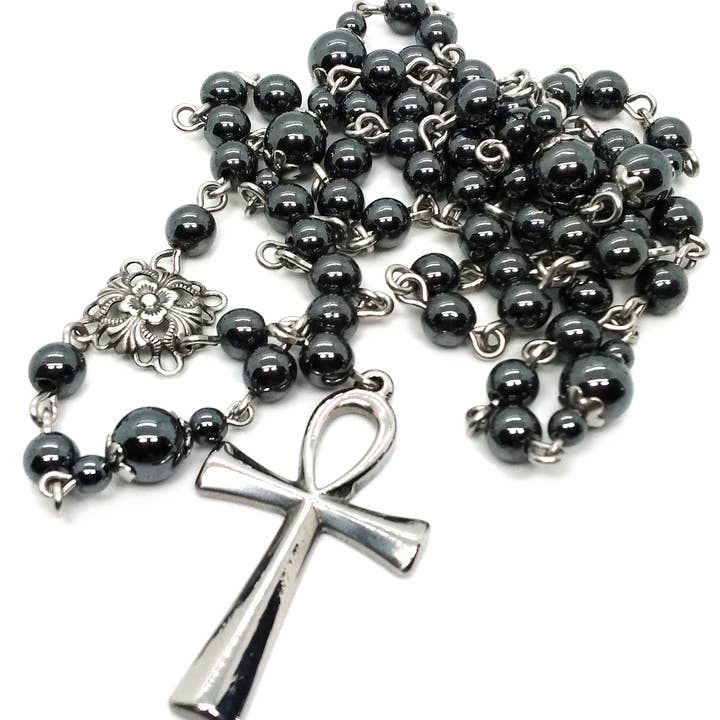 JunkyardBat – Colar de contas de oração por atacado – Terço de Tornozelo em Aço1