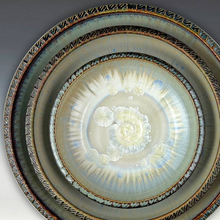 Crystalline Large Tex Platter for wholesale by Indikoi