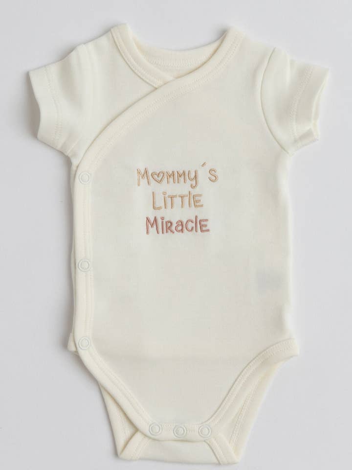 Mommy's Little Miracle Crossbody Onesie for wholesale by Vincent Faith