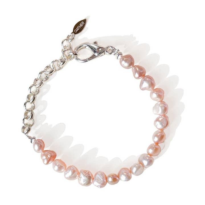Petal Pearl Bracelet - Silver for wholesale by Gather Brooklyn