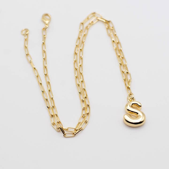 Luxe Letter Necklace for wholesale by Golden Link Wholesale