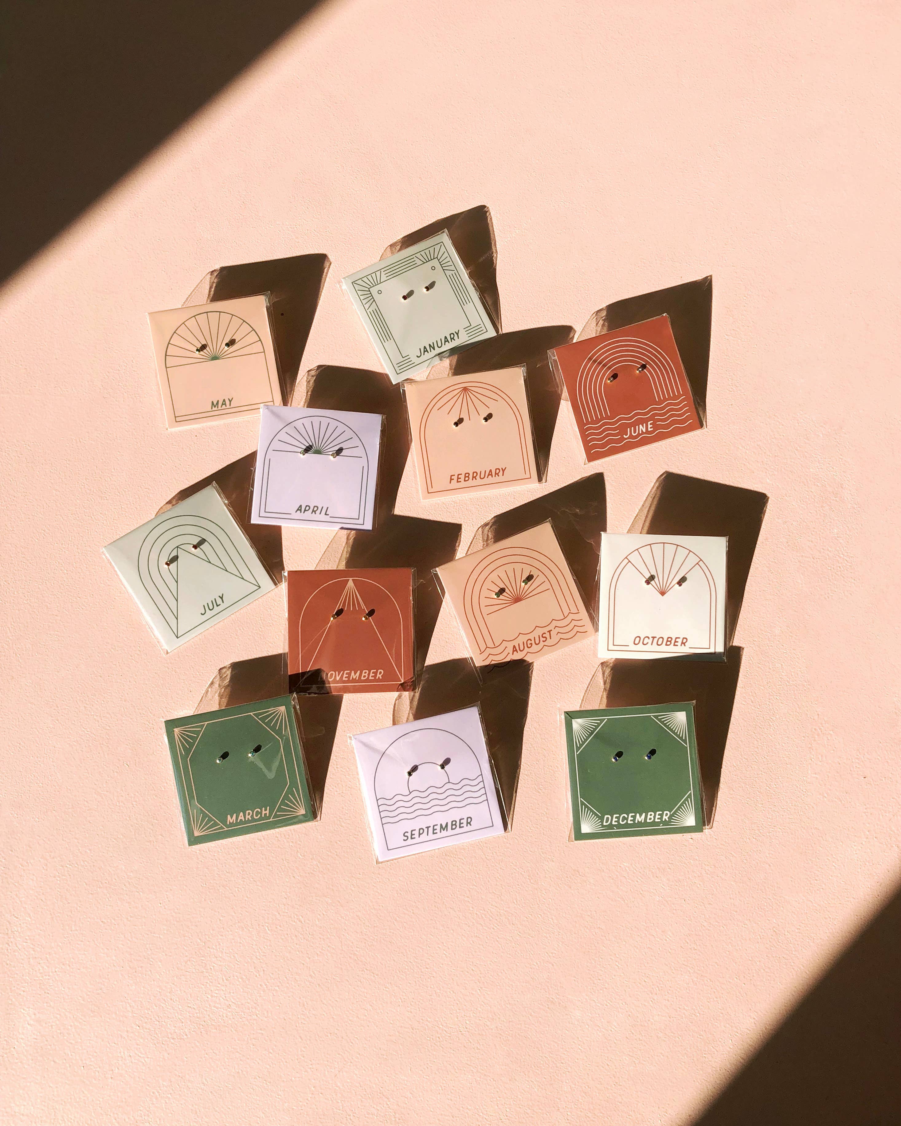 The Land of Salt - Wholesale Stud/Post Earrings - Birthstone Stud Earrings in Gold - Choose Stone3