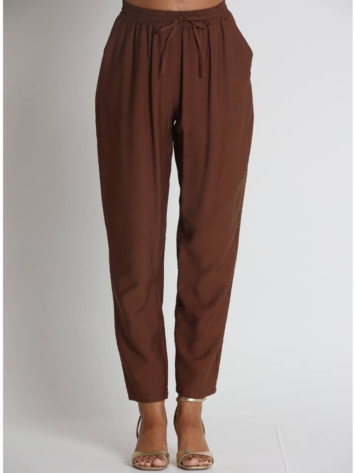 384340L BUKSER I CREPE MED LOMME OG SNOR for engroshandel hos LOURDES CASTILLO