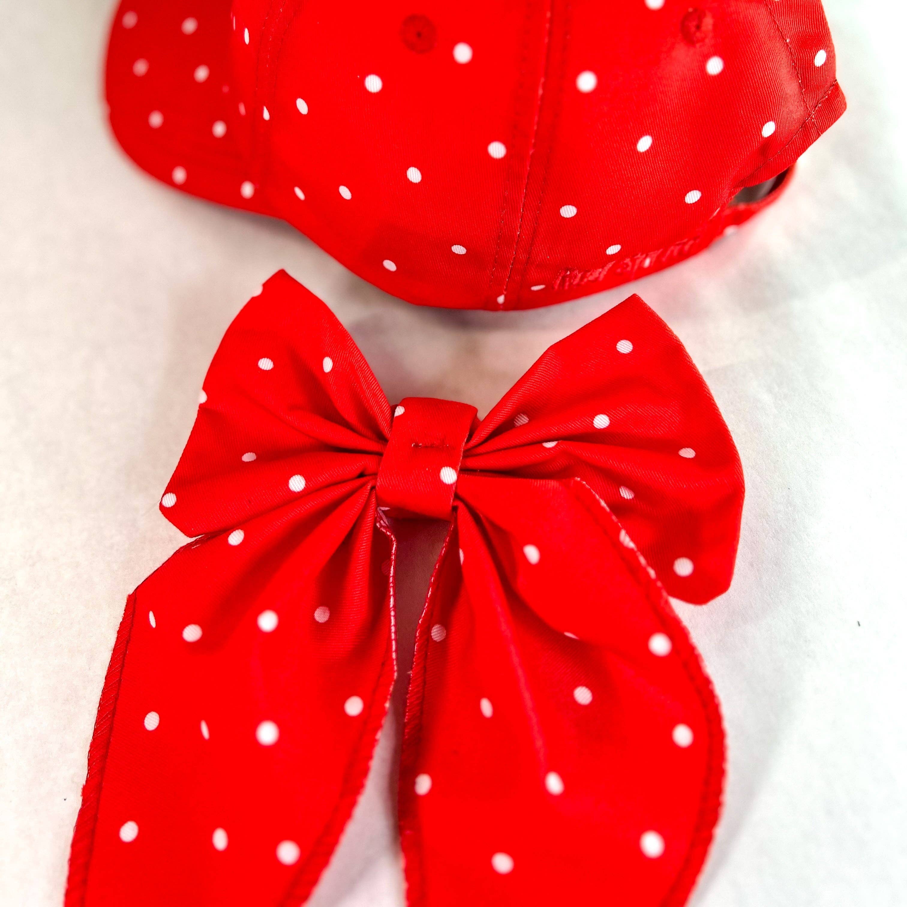 Red Sprite Hats - Wholesale Baseball Cap - Women's - Magical Baseball Caps + Detachable Bows, Hidden Ponytail Hat8