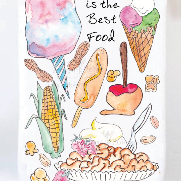 Fair Food Is the Best Food Tea Towel for wholesale by Avery's Home