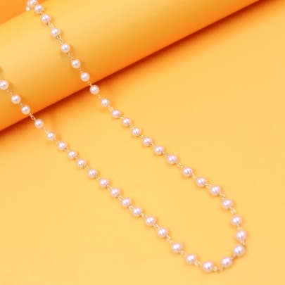 18K Gold Filled White Pearl Beaded Necklace for wholesale by MIA Jewelry