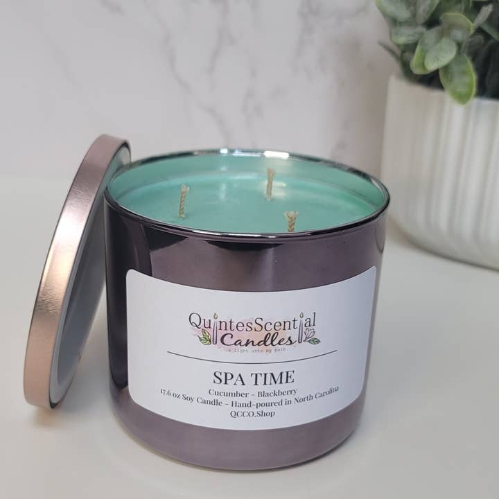 Spa Time Soy Candle for wholesale by QuintesScential Candles