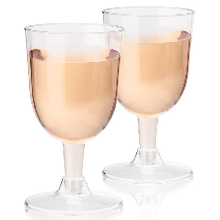 TRUE - Wholesale Disposable Cup - Party Disposable Stemmed Plastic Wine Glasses