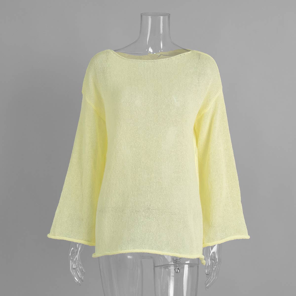Hope & Sunshine - Wholesale Knit Top - Women's - Hollow Knit Bell Sleeve T-Shirt For Women4