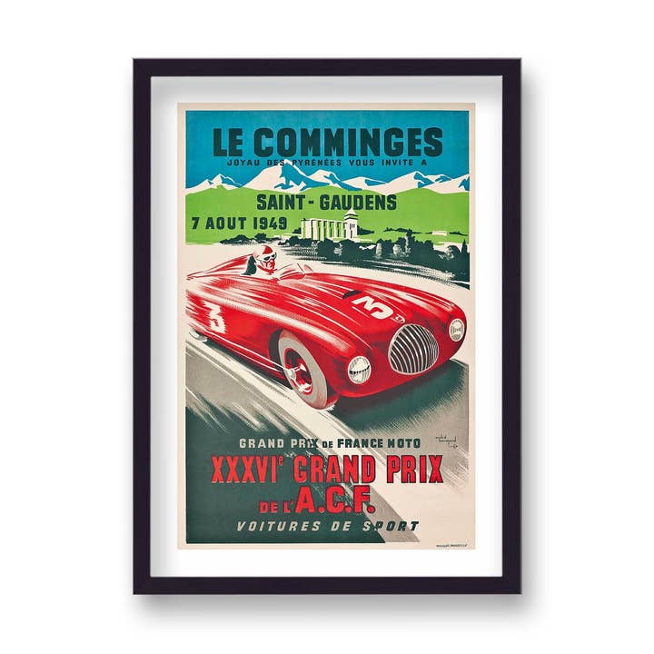 Le Comminges Saint Gaudens 36Th Grand Prix Red No3 Racing Car for wholesale by Gallery Print and Art