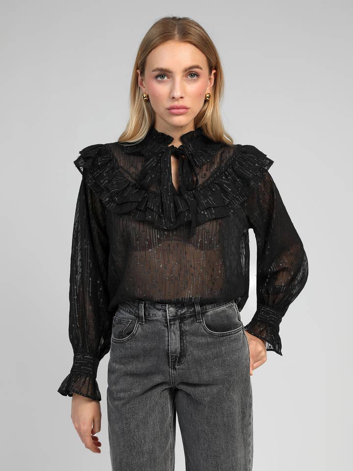 An'ge - Wholesale Blouse - Women's - SWINY black BLOUSE0