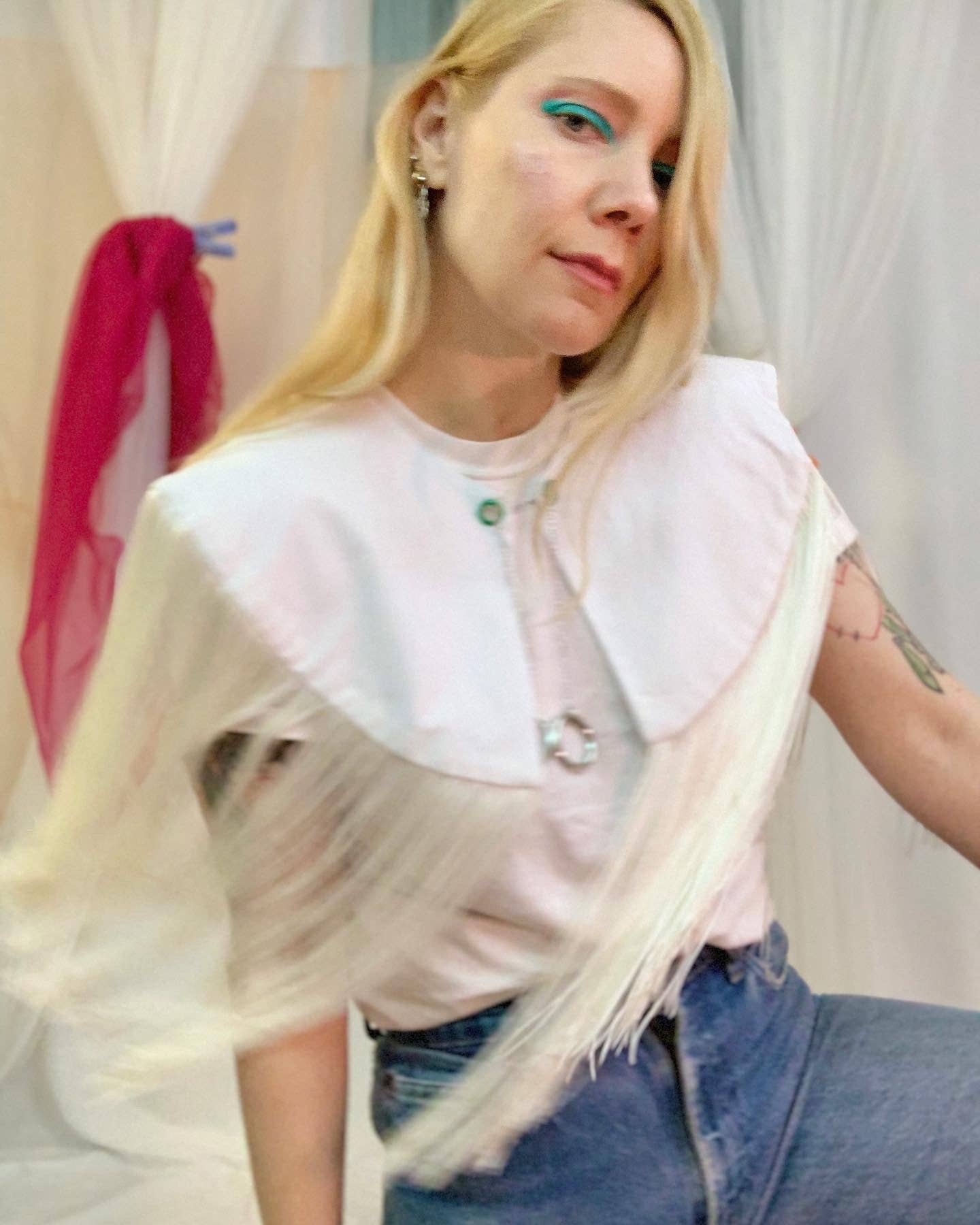 Shop Journal Vintage - Wholesale Blouse - Women's - Fringe chain detachable collar2