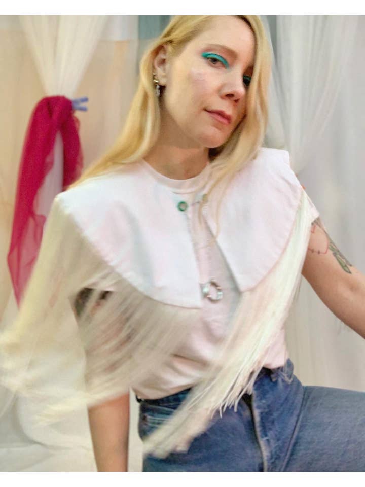 Shop Journal Vintage - Wholesale Blouse - Women's - Fringe chain detachable collar2