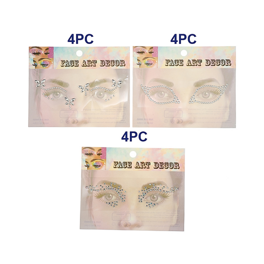 Atlas Fashion - Wholesale Body Glitter/Shimmer - JBP47560 - Festive Adhesive Clear Face Gem1