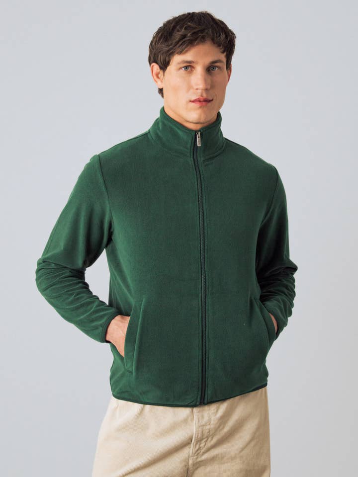 Fleece Zip Jacket Men for wholesale by Honest Basics