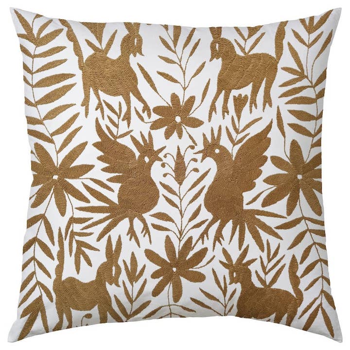 Set of 4 | Mexican Decorative Cushion Covers | Otomi Design Covers | Cotton Linen Fabric | Embroidered | With OR Without Insert for wholesale by The Tangerine Store