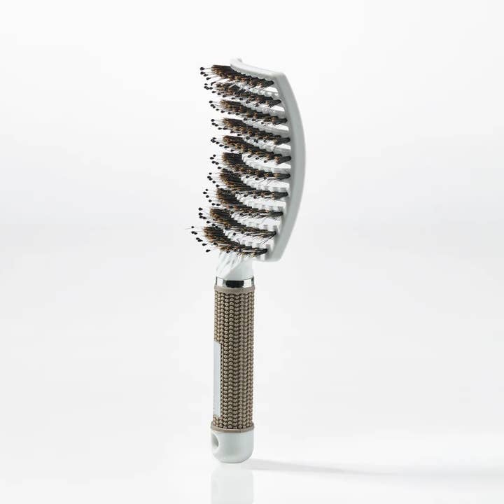 Hair Brush with boar bristles - Curved Paddle Brush for wholesale by Yuaia Haircare