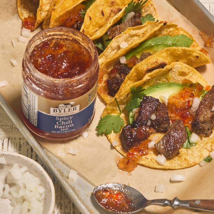 Byler Canning Co. – Großhandel Marmelade/Gelee – Byler's würzige Chili-Bacon-Marmelade, 311g3
