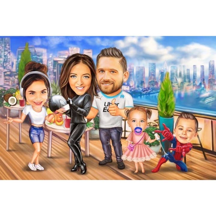 CARICATURE FAMILIALE pour la vente par Caricature4You