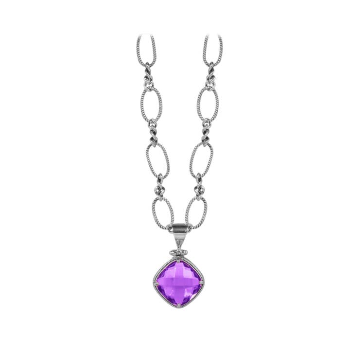 Sterling Silver & Amethyst Necklace – Kamaron Bali for wholesale by Kamaron Bali