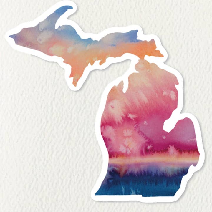 Adesivo Singolo Tramonto del Michigan per la vendita all'ingrosso da parte di Folk Meadow