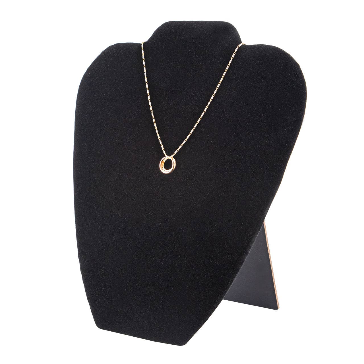 Store Supply Warehouse - Wholesale Jewelry Stand & Display - Black Velvet Necklace Display Easel - 7 1/8"W x 8 3/8"H4