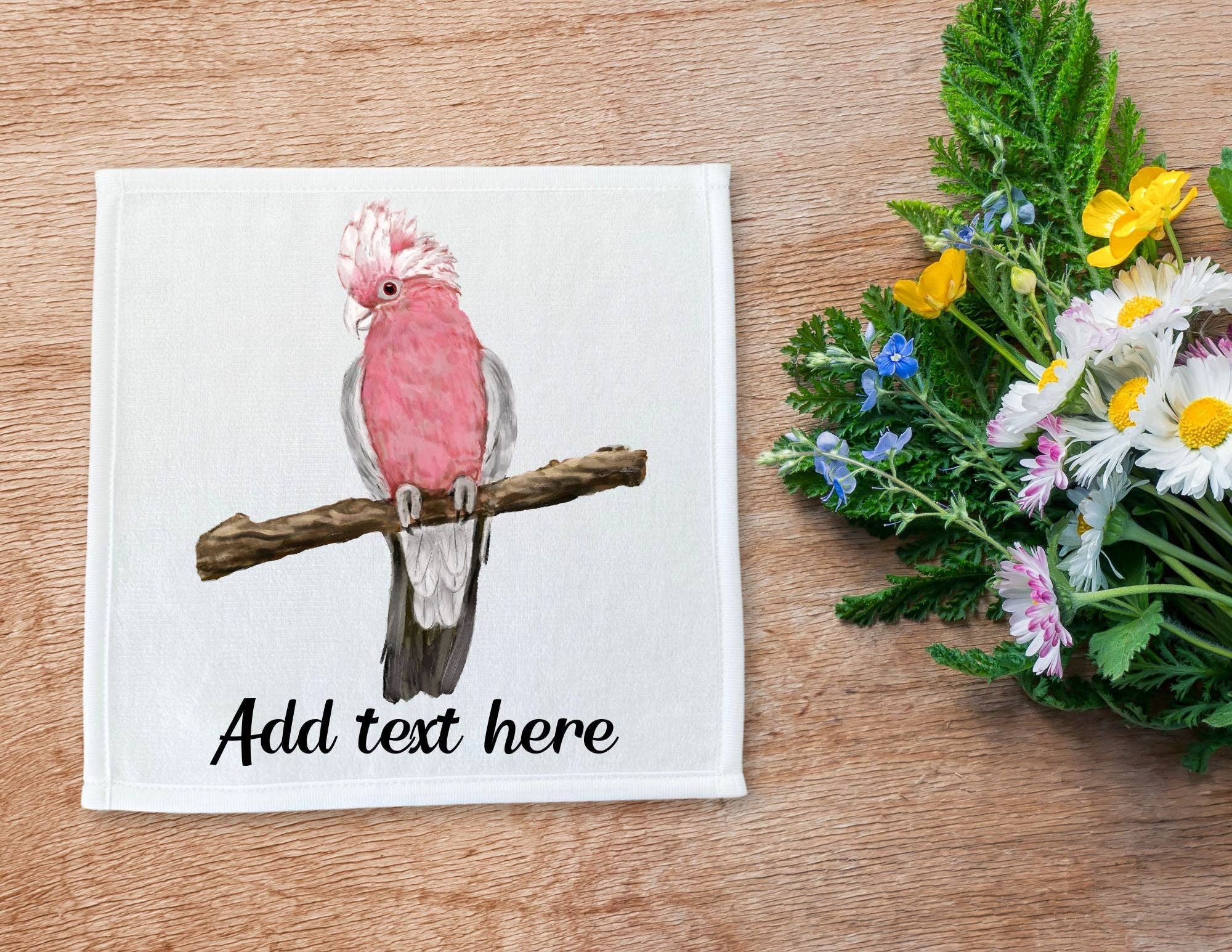 MerikaArt - Wholesale Wash Cloth - Galah Cockatoo Bird Washcloth4