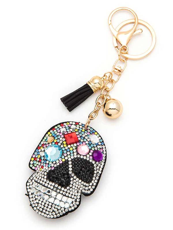 Mix Crystal Skull Iconic Pillow Key Chain for wholesale by Artini Accessories
