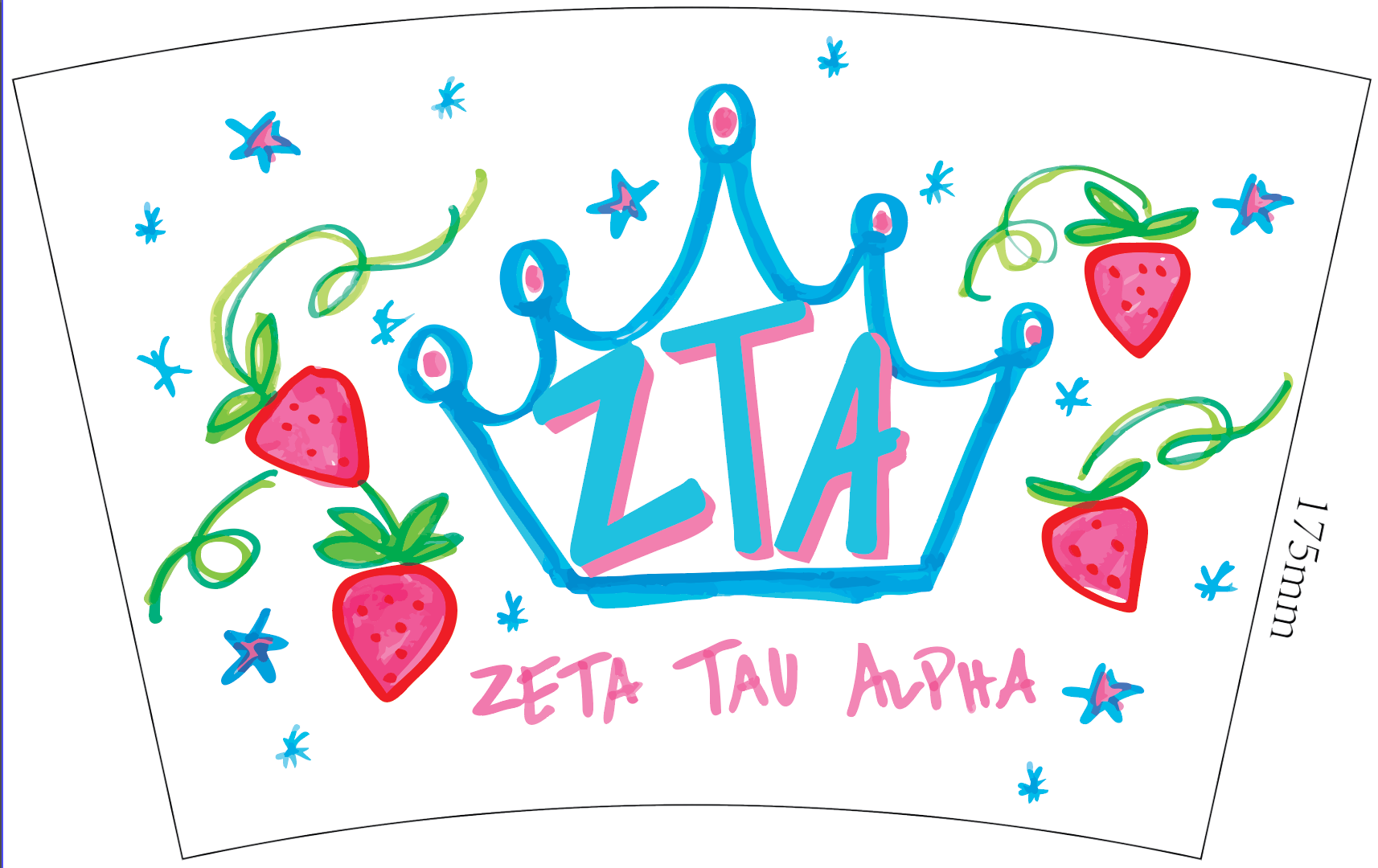 Over The Moon Greek - Wholesale Drinking Glass/Cup - Sorority Marker Cup37