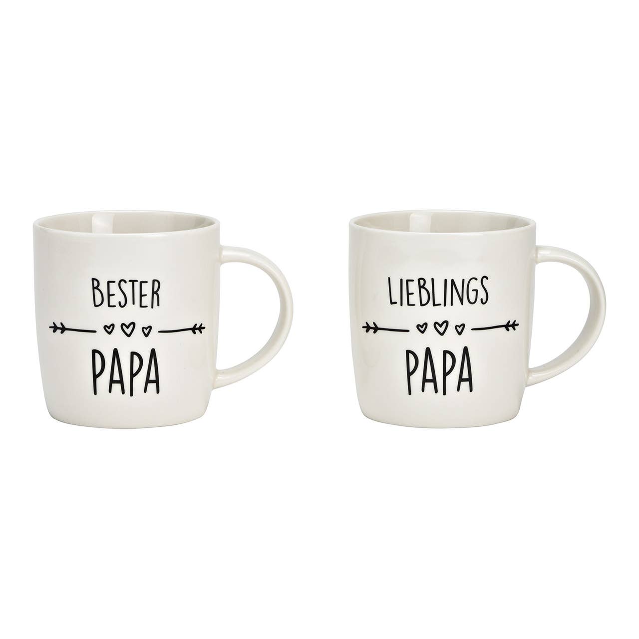 Wurm – Copo/caneca por atacado – Caneca, Melhor Papá, Papá Favorito em porcelana branca dupla, (L/A/P) 9x9x7cm, 340ml0