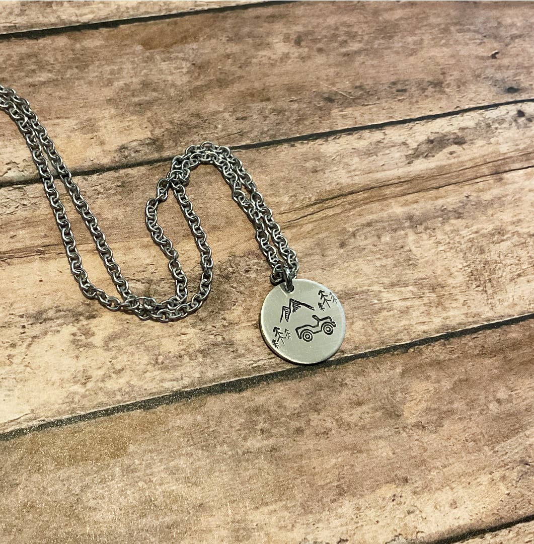 Jamie Haley Designs - Wholesale Pendant/Charm Necklace - Off-road vehicle charm necklace in silver color1