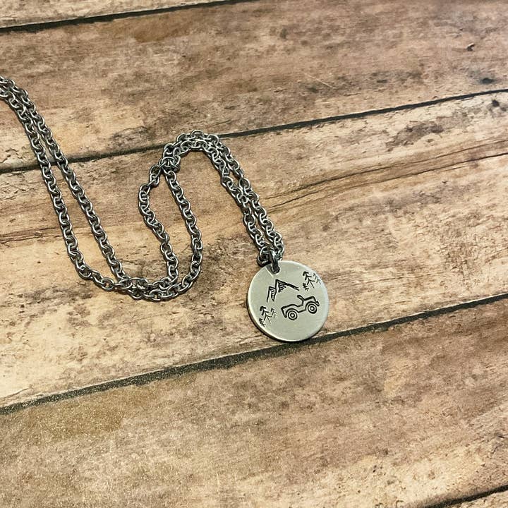 Jamie Haley Designs - Wholesale Pendant/Charm Necklace - Off-road vehicle charm necklace in silver color1