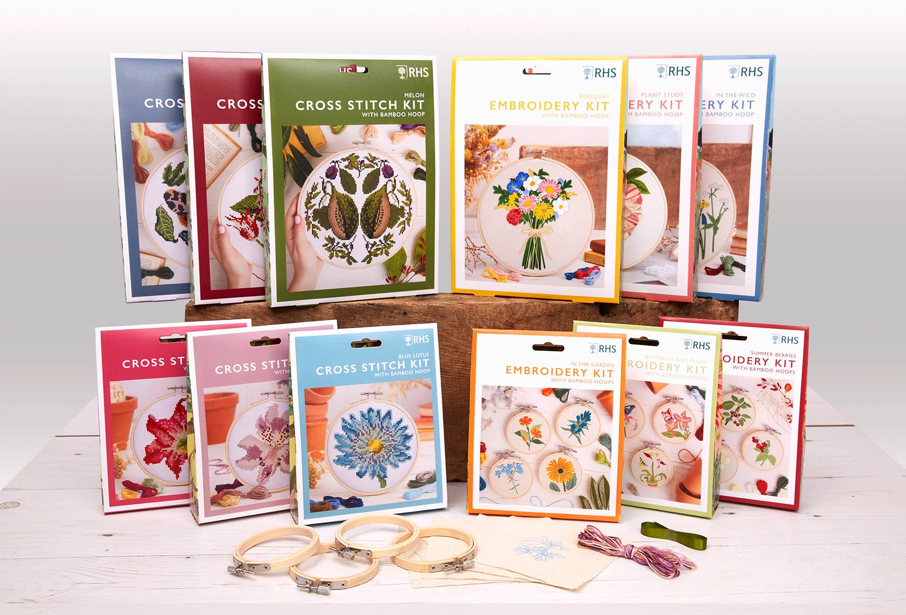 West Design Products – wholesale Material för broderi/korsstygn – RHS Korsstygnsats, Flerfärgad, 8", Jul1