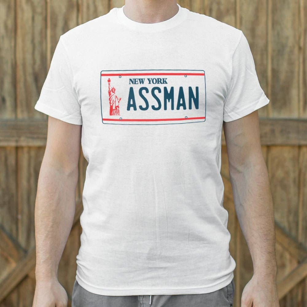 White ASSMAN Men's T-Shirt for wholesale on Faire0