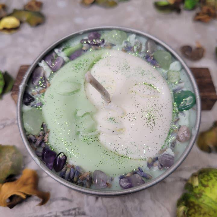 Soy Candles Moon Romance Candle Crystal Chip Candles Scented for wholesale by My Magic Place Shop