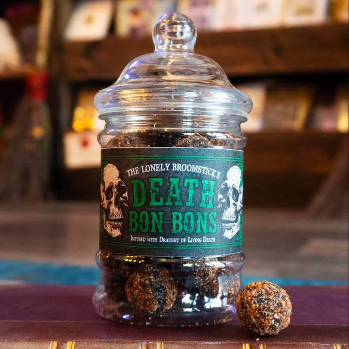 The Lonely Broomstick - Wholesale Zuigsnoepjes - Death Bon-Bons snoeppot2
