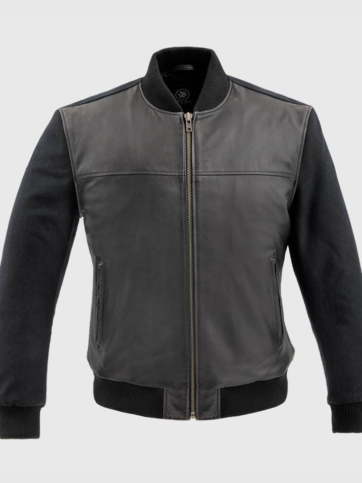 Andre - Men's Varsity Leather Jacket for wholesale by Whet Blu