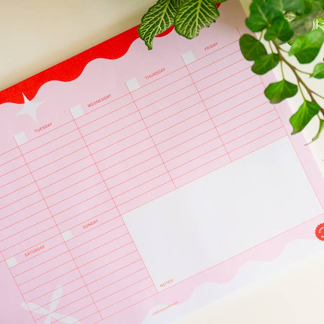 Creative Goodie - Wholesale Planner - A4 Weekly planner pad with tasks, goals, events, and notes5