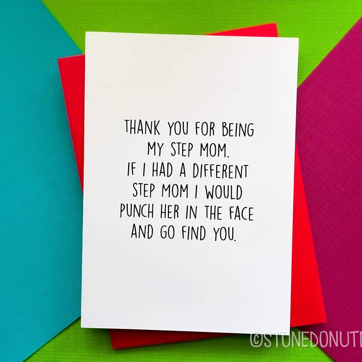 Rolig steg-pappa styvmamma fars eller mors dagskort för wholesale av Stone Donut Design, LLC