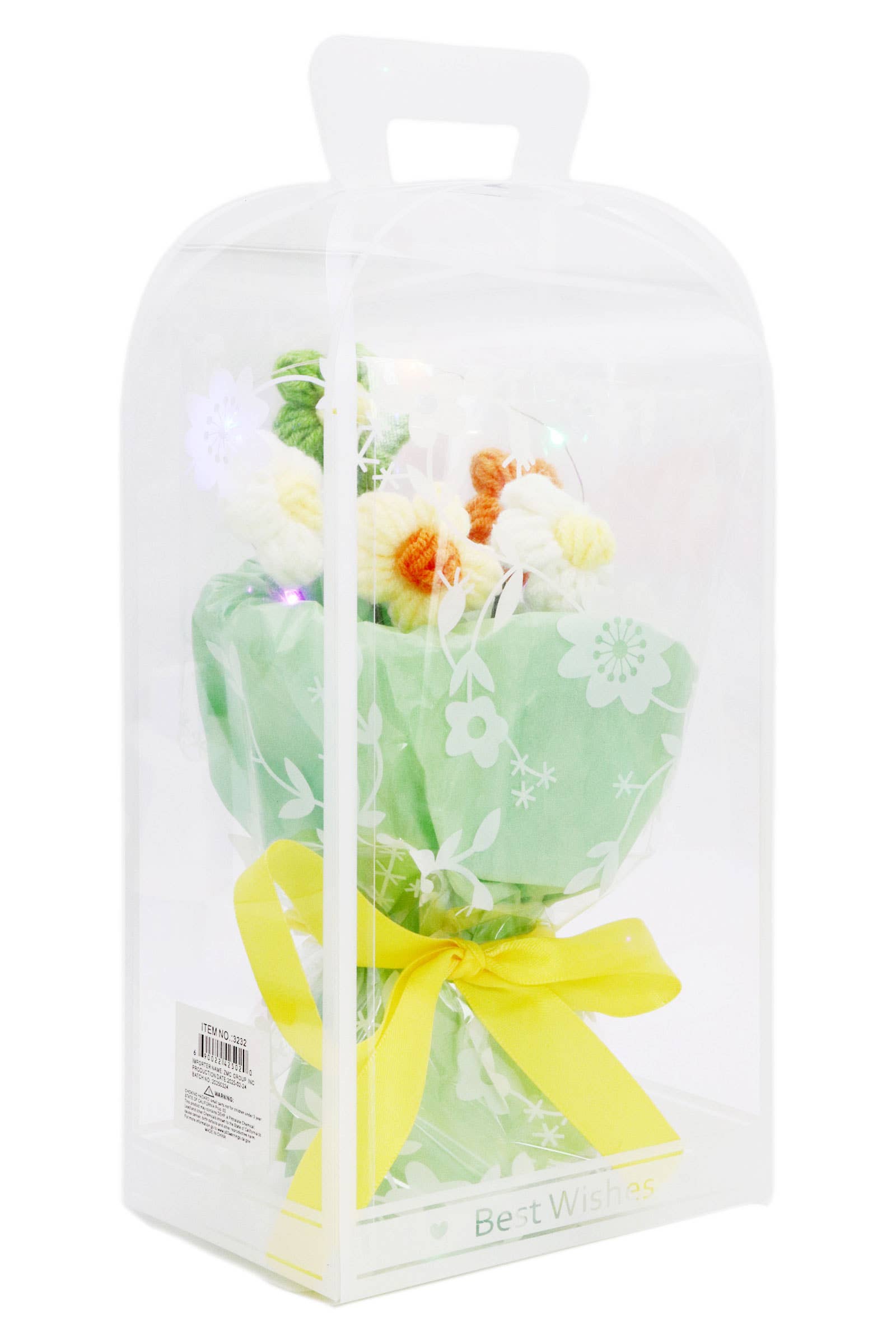 ASSORTED Floral Crochet LED Bouquet Gift Box - 4 pcs for wholesale on Faire2