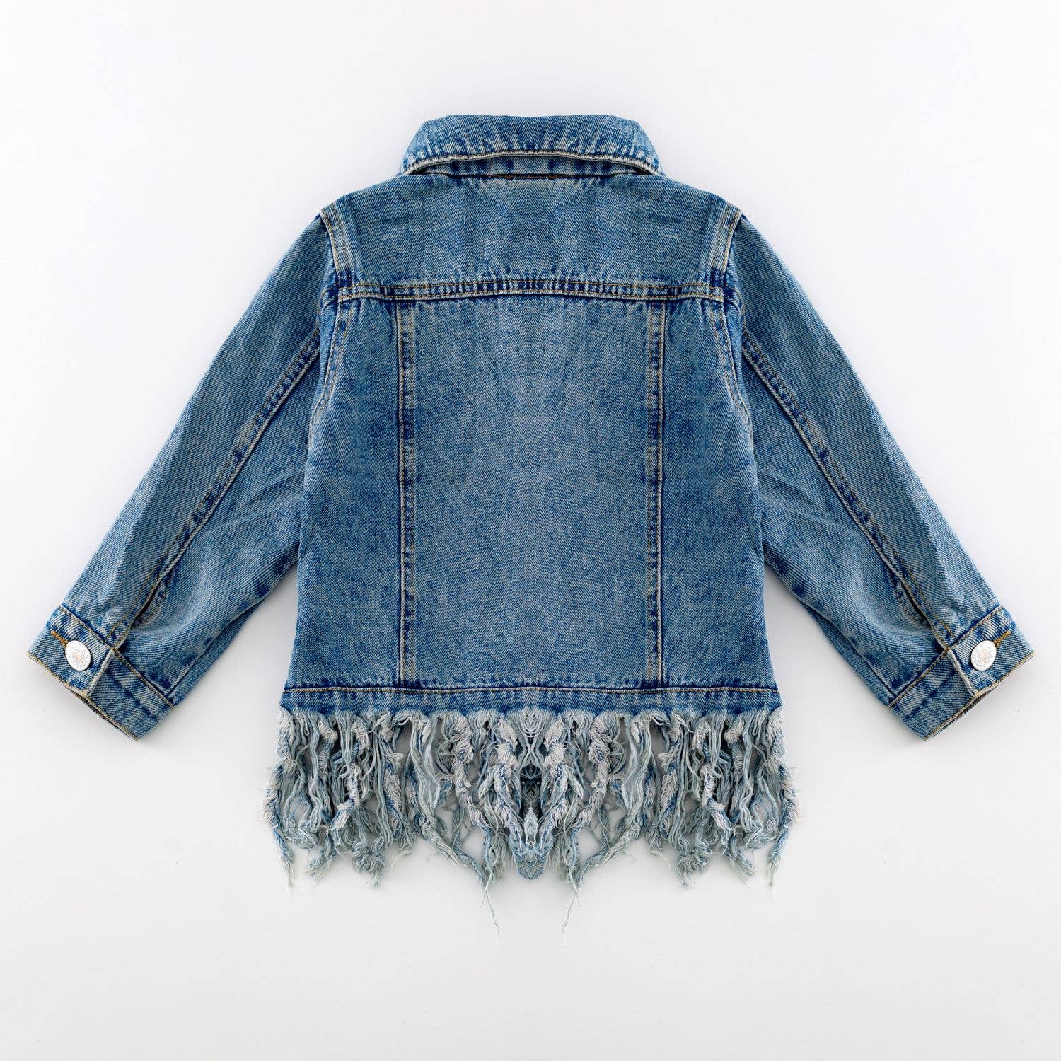 Clover Cottage - Wholesale Denim Jacket - Kids - Fringe Jean Jacket4