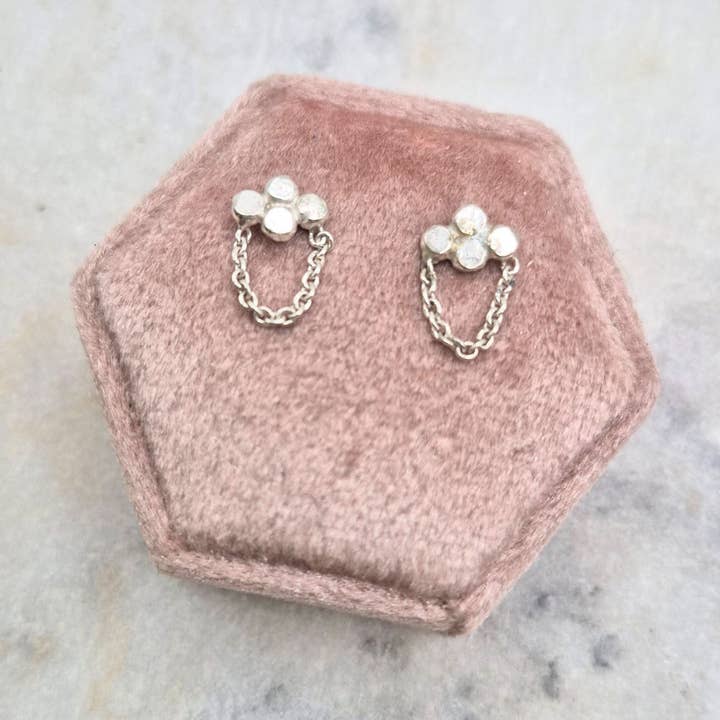 Boucles d'oreilles Nuage Minuscule pour la vente par Symbology by Alice Scott