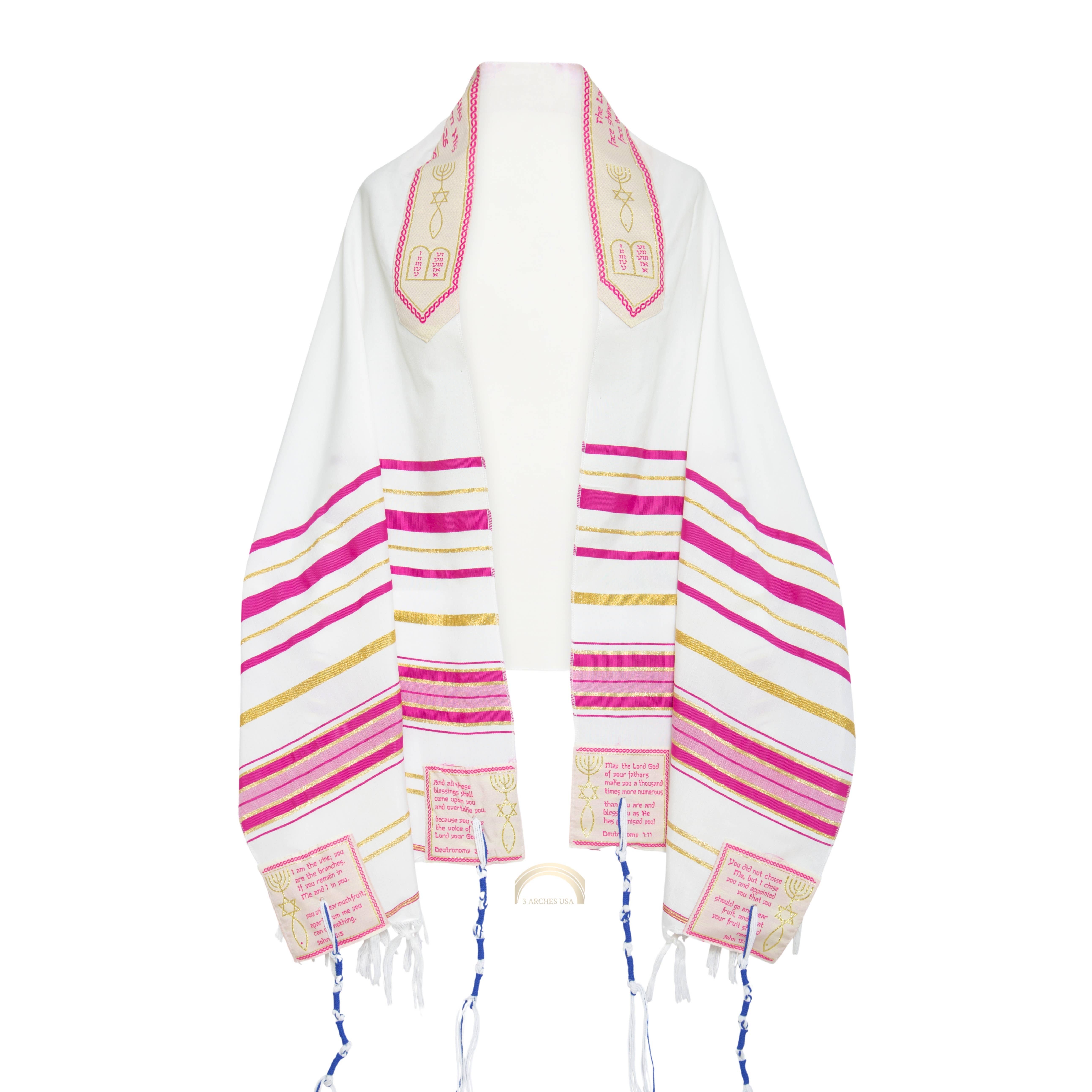 3 Arches USA - Wholesale Wrap - Women's - The Blessing Tallit-Prayer Shawl,Matching Bag & Brochure2