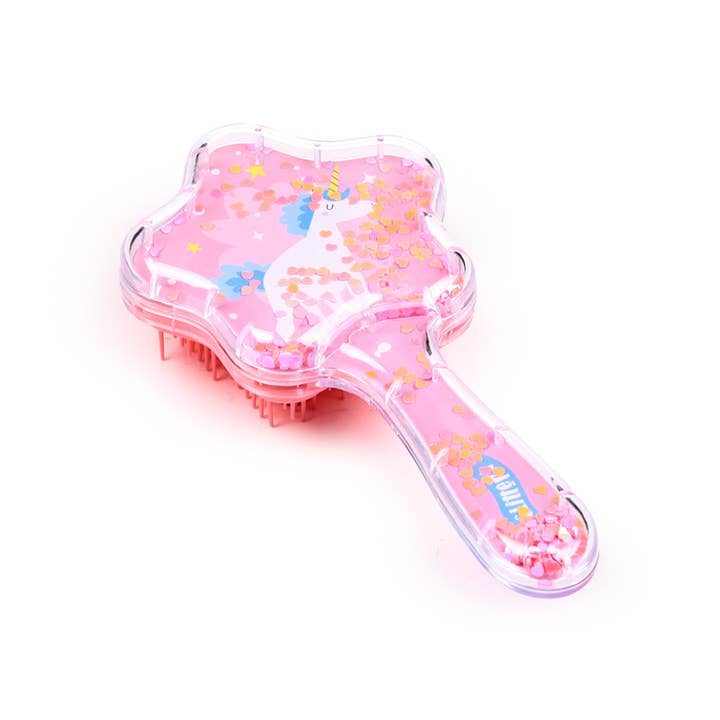 Puckator Ltd – wholesale Hair brush/comb – Unicorn Magic Star Shaped Glitter Hair Brush3